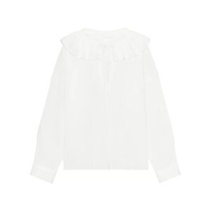 Zara White Ruffle Collar Blouse
